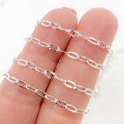 Sterling Silver Diamond Cut Paperclip Chain